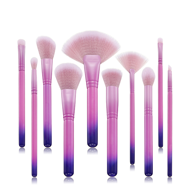 gradient pink makeup brush set